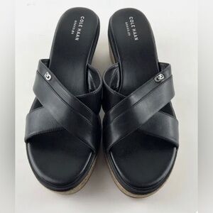 Cole Haan Grand OS Briella Cork Wedge Sandals Size 9.5